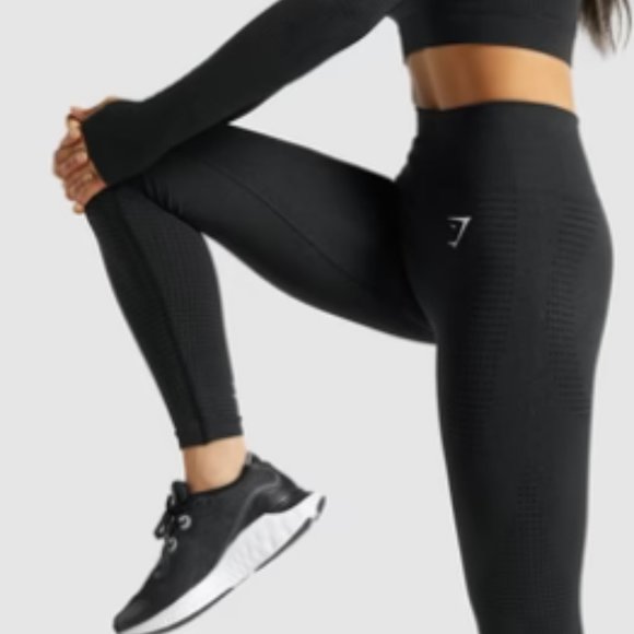 Gymshark Pants - Gymshark - Vital Seamless 2.0 Gym Workout Leggings - Black - Xsmall